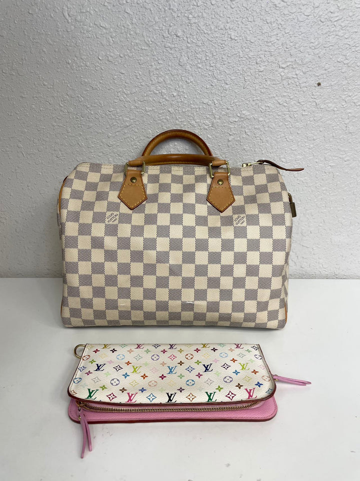 Louis Vuitton Speedy 30 with Multicolor Wallet bundle