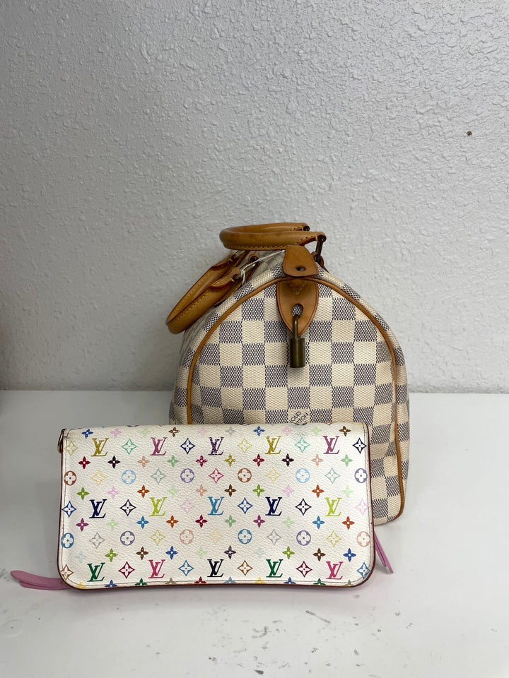 Louis Vuitton Speedy 30 with Multicolor Wallet bundle