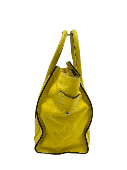 Preloved Celine Yellow Leather Mini Luggage Totes Satchel
