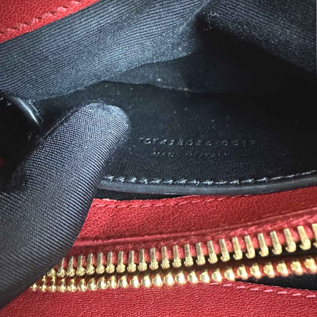 Pre-Owned Saint Laurent Red Leather Medium College Shoulder Bag