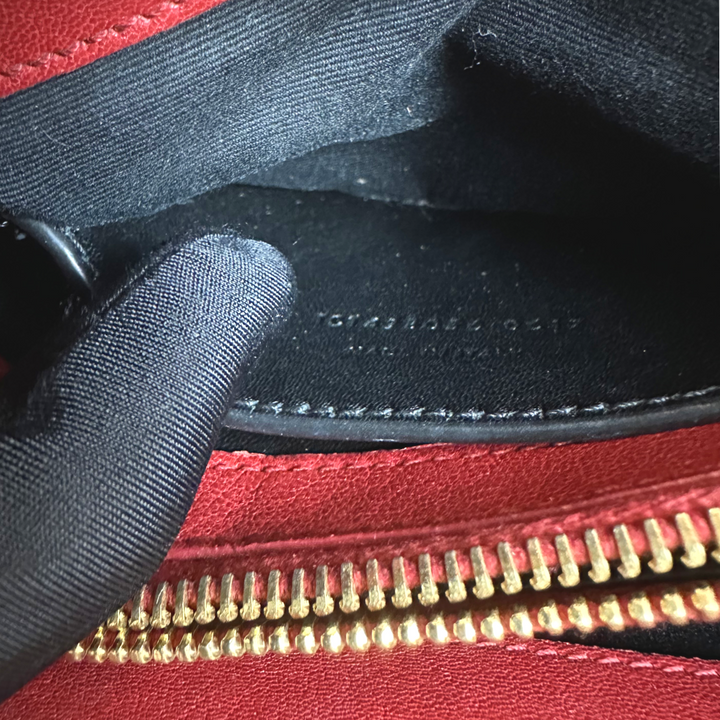 Pre-Owned Saint Laurent Red Leather Medium College Shoulder Bag