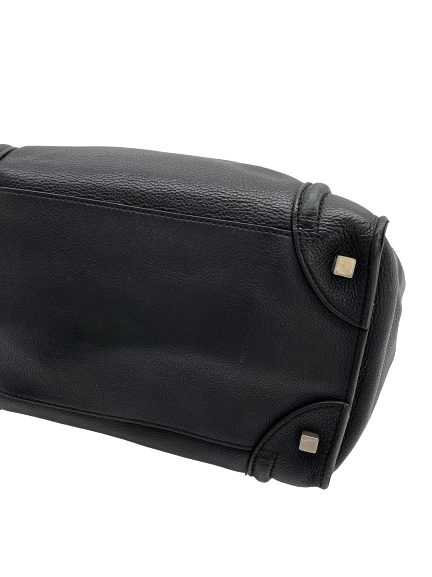 Preloved Celine Black Leather Mini Luggage Totes Shoulder Bag