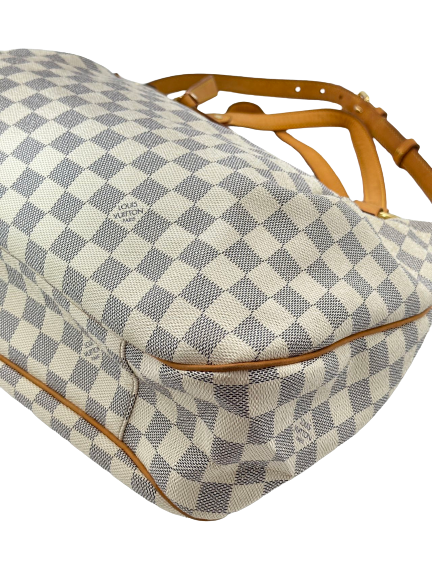 Preloved Louis Vuitton Damier Azur Evora MM Totes Shoulder Bag