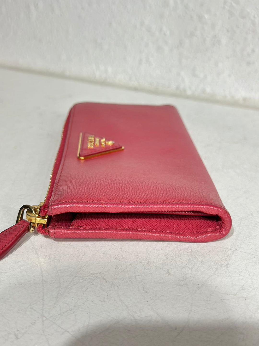 Prada Pink Saffiano leather wallet