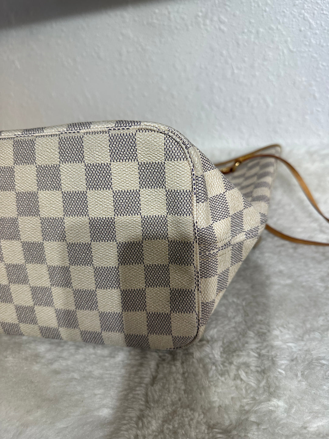 Louis Vuitton Damier Azur Shoulder Bag NeverFull MM