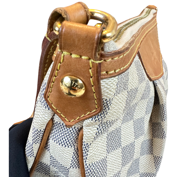 Pre-Owned Louis Vuitton Damier Azur Siracusa PM Crossbody