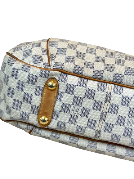 Preloved Louis Vuitton Damier Azur Galliera MM Totes Shoulder Bag