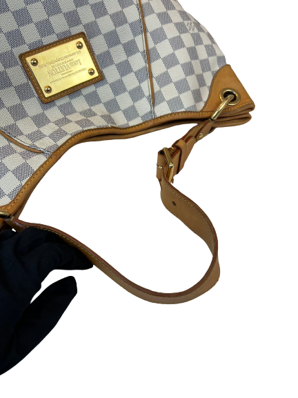 Preloved Louis Vuitton Damier Azur Galliera GM Totes Shoulder Bag