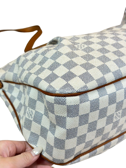Preloved Louis Vuitton Damier Azur Siracusa MM Shoulder Bag Crossbody
