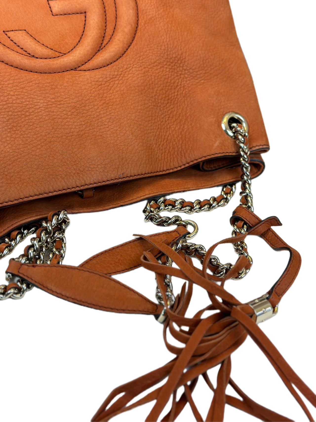 Preloved Gucci GG Logo Large Soho Chain Shoulder Bag Totes