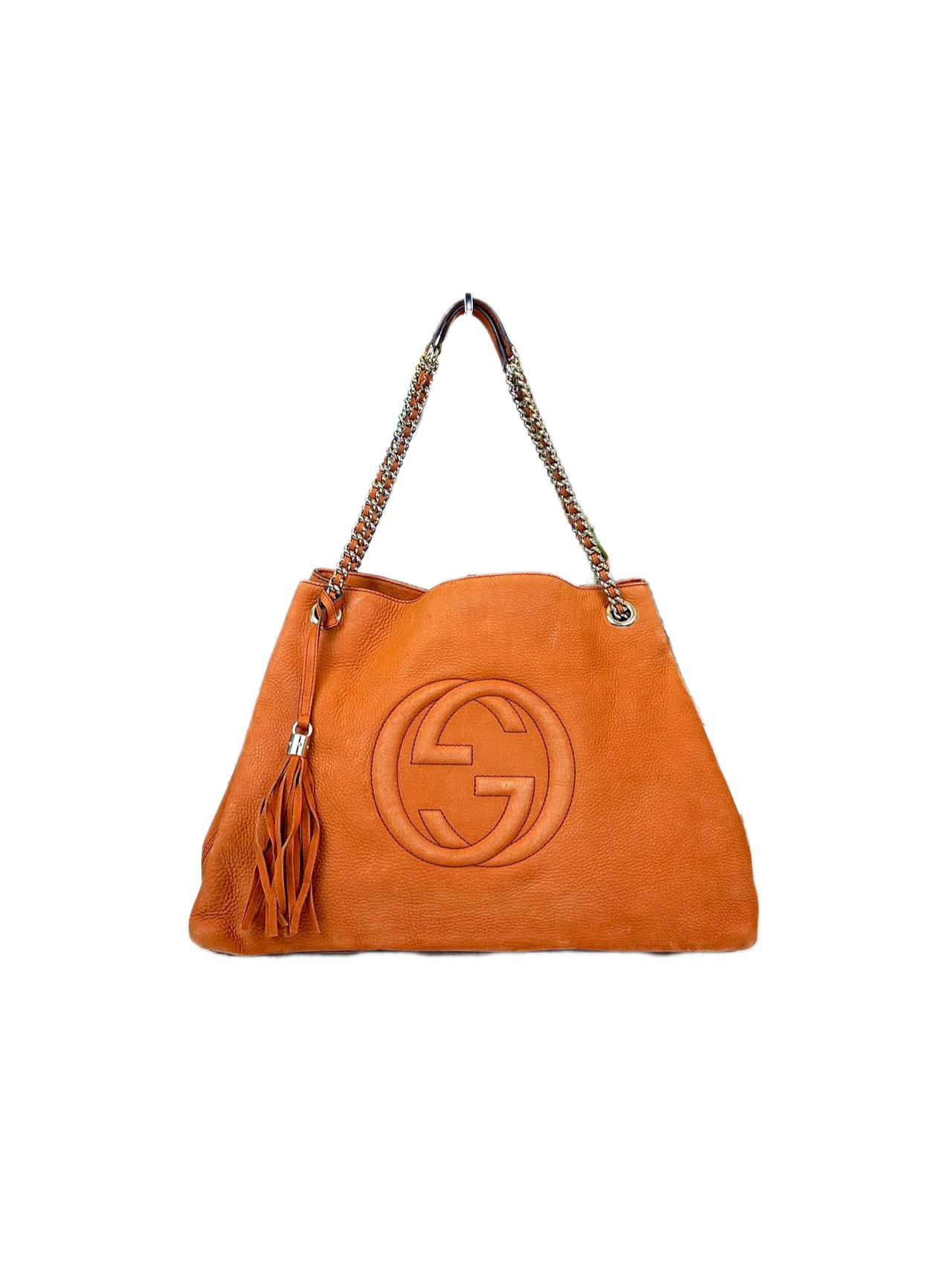 Preloved Gucci GG Logo Large Soho Chain Shoulder Bag Totes