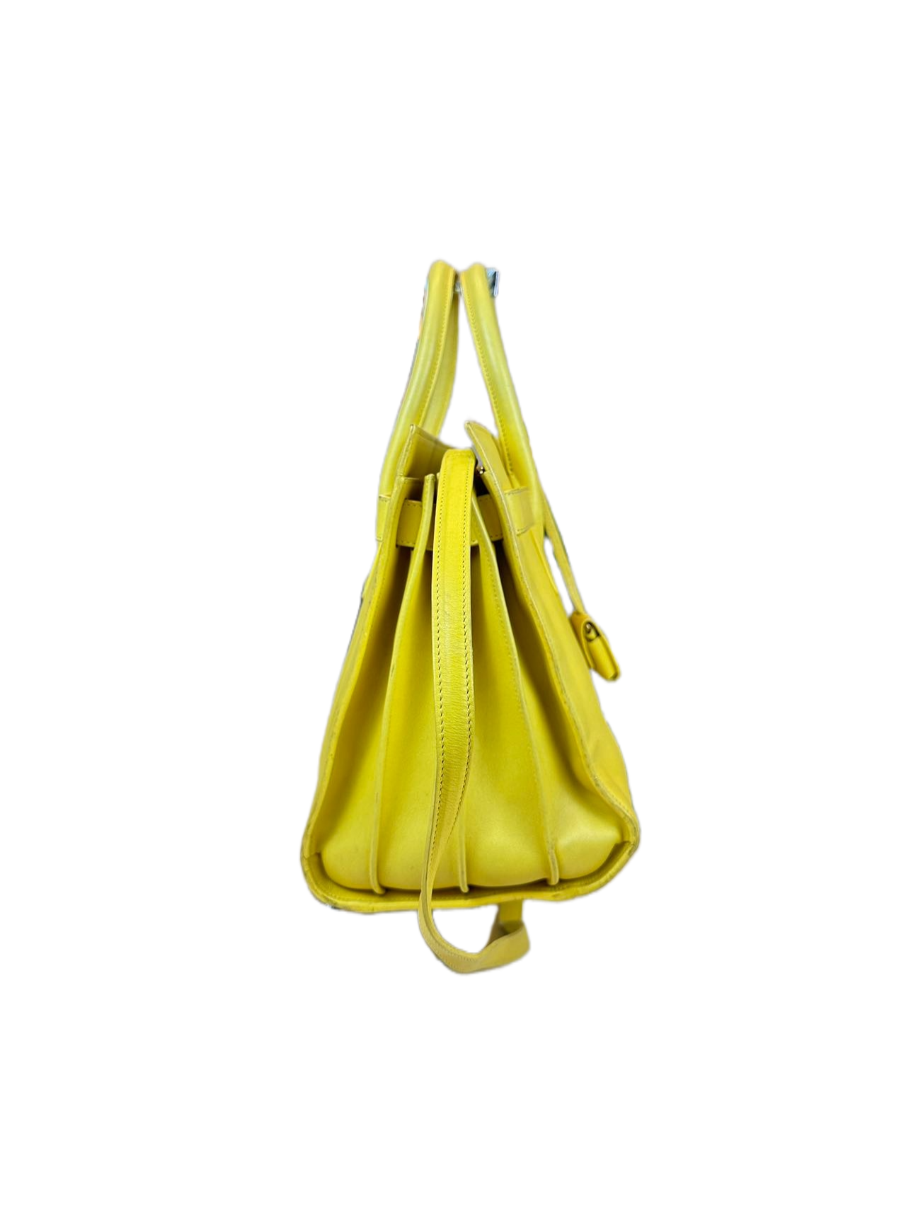 Preloved Yves Saint Laurent Yellow Leather Sac De Jour Satchel Shoulder Bag