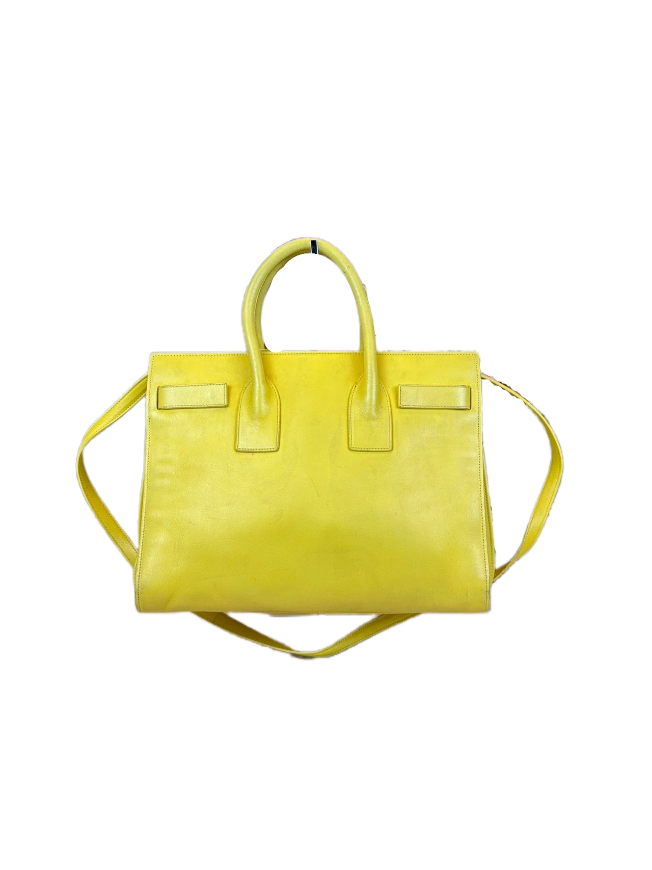 Preloved Yves Saint Laurent Yellow Leather Sac De Jour Satchel Shoulder Bag