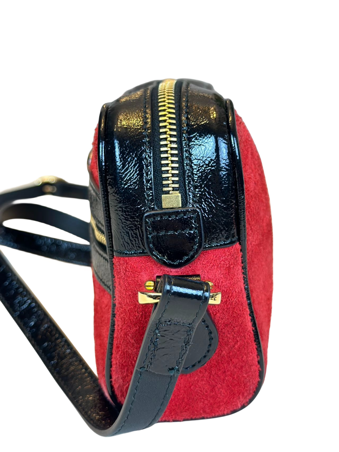 Pre-Owned Gucci Red Velvet Ophidia Shoulder Bag Crossbody