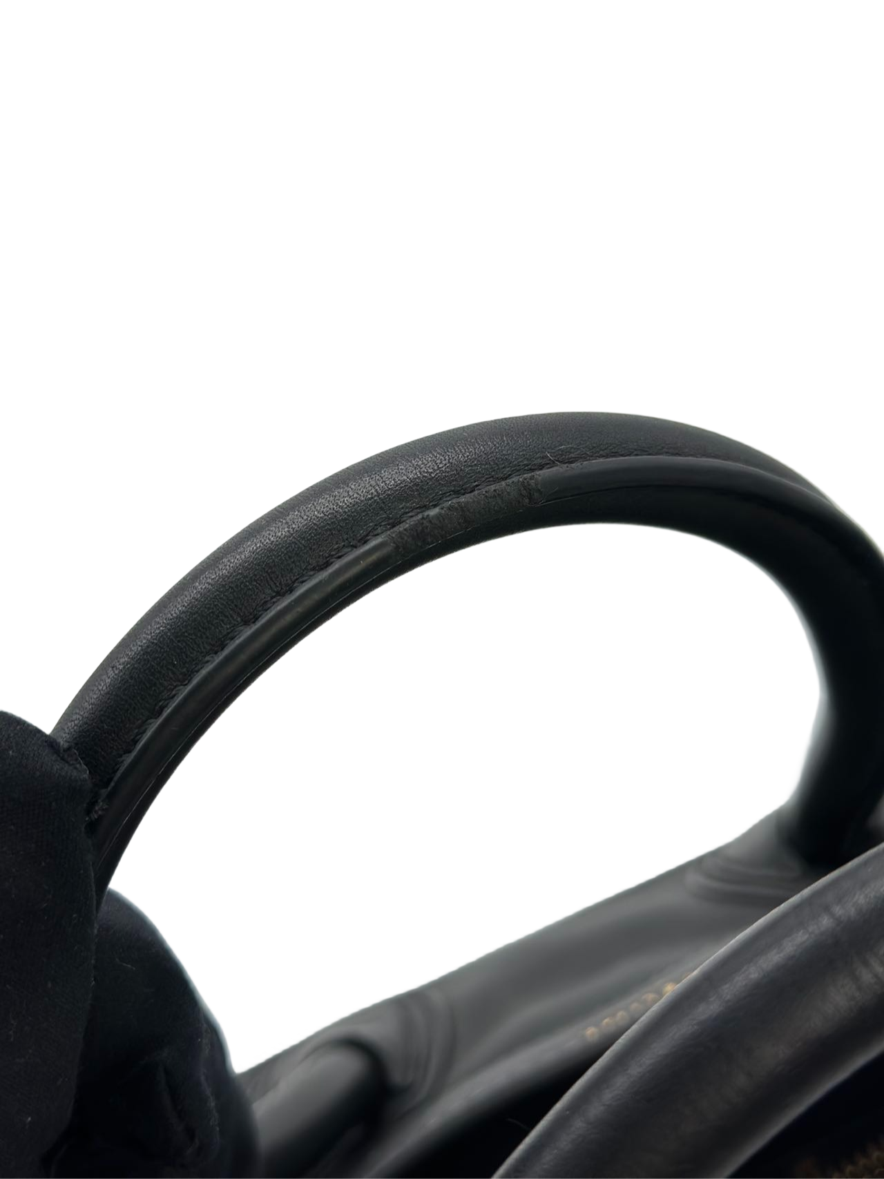 Preloved Celine Black Leather Mini Luggage Satchel Handbag