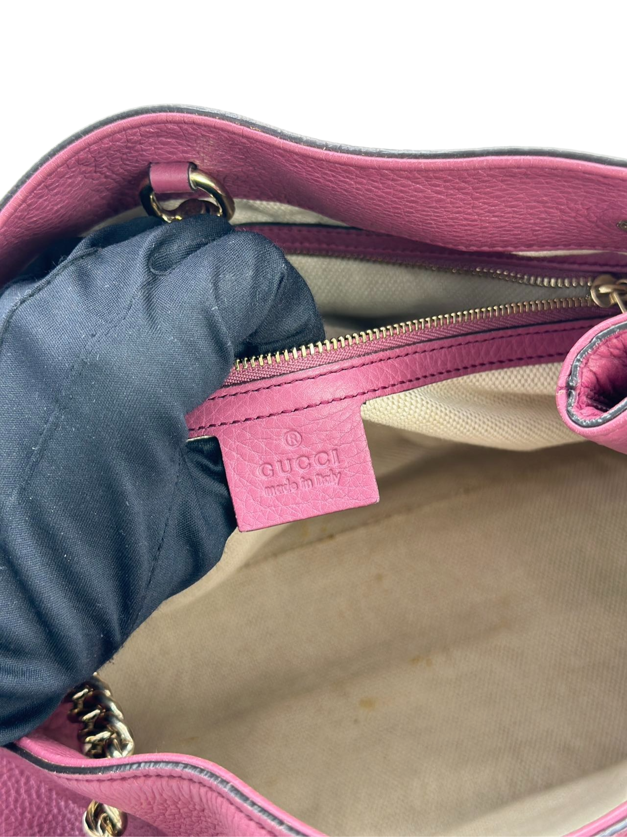 Preloved Gucci GG Logo Soho Chain Shoulder Bag Totes