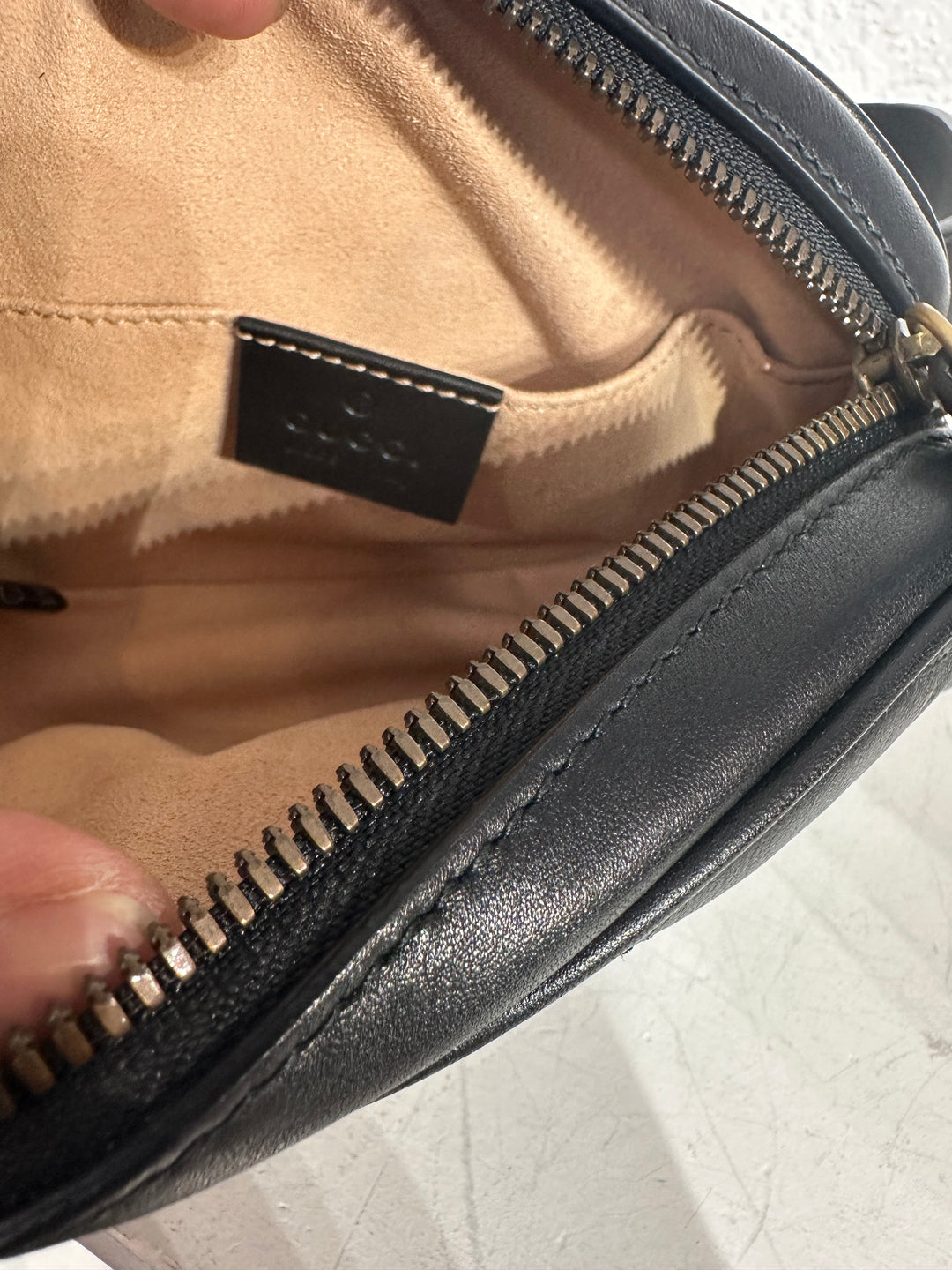 Gucci Black Leather belt bag