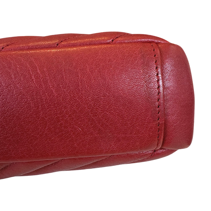 Pre-Owned Saint Laurent Red Leather Medium College Shoulder Bag