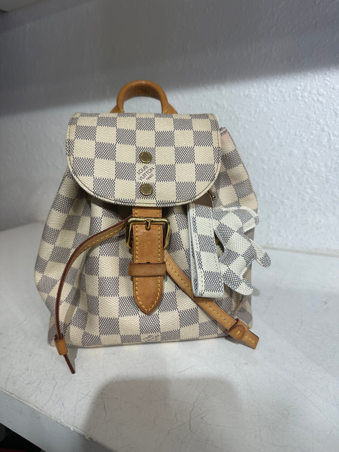 louis vuitton backpack poshmark Louis Vuitton damier Azur Sperone BB Backpack – TheLuxuryStore