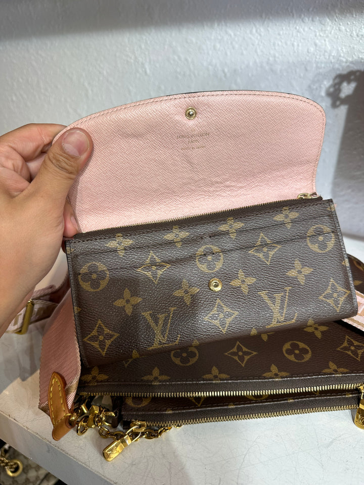 Louis Vuitton Monogram Canvas Multi Pochette bundle with mono wallet