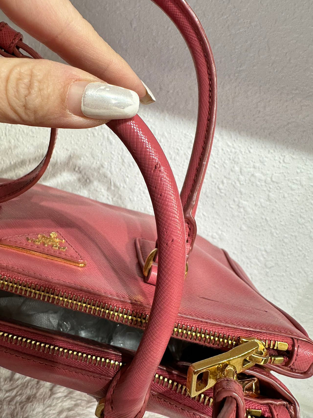 Prada pink Saffiano Leather Shoulder bag