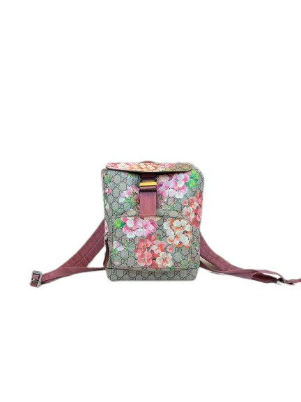 Preloved Gucci GG Logo Supreme With flowers Small Backpack