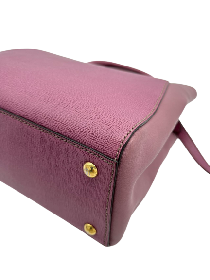 Preloved Fendi Purple Leather 2 Jours Shoulder Bag Satchel