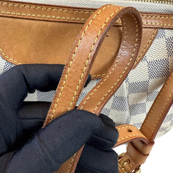 Pre-Owned Louis Vuitton Damier Azur Siracusa PM Crossbody
