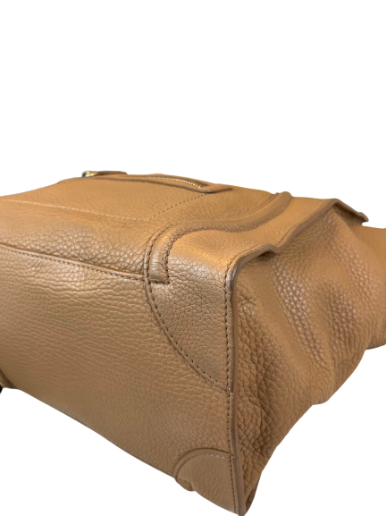 Preloved Celine Brown Leather Mini Luggage Satchel Handbag