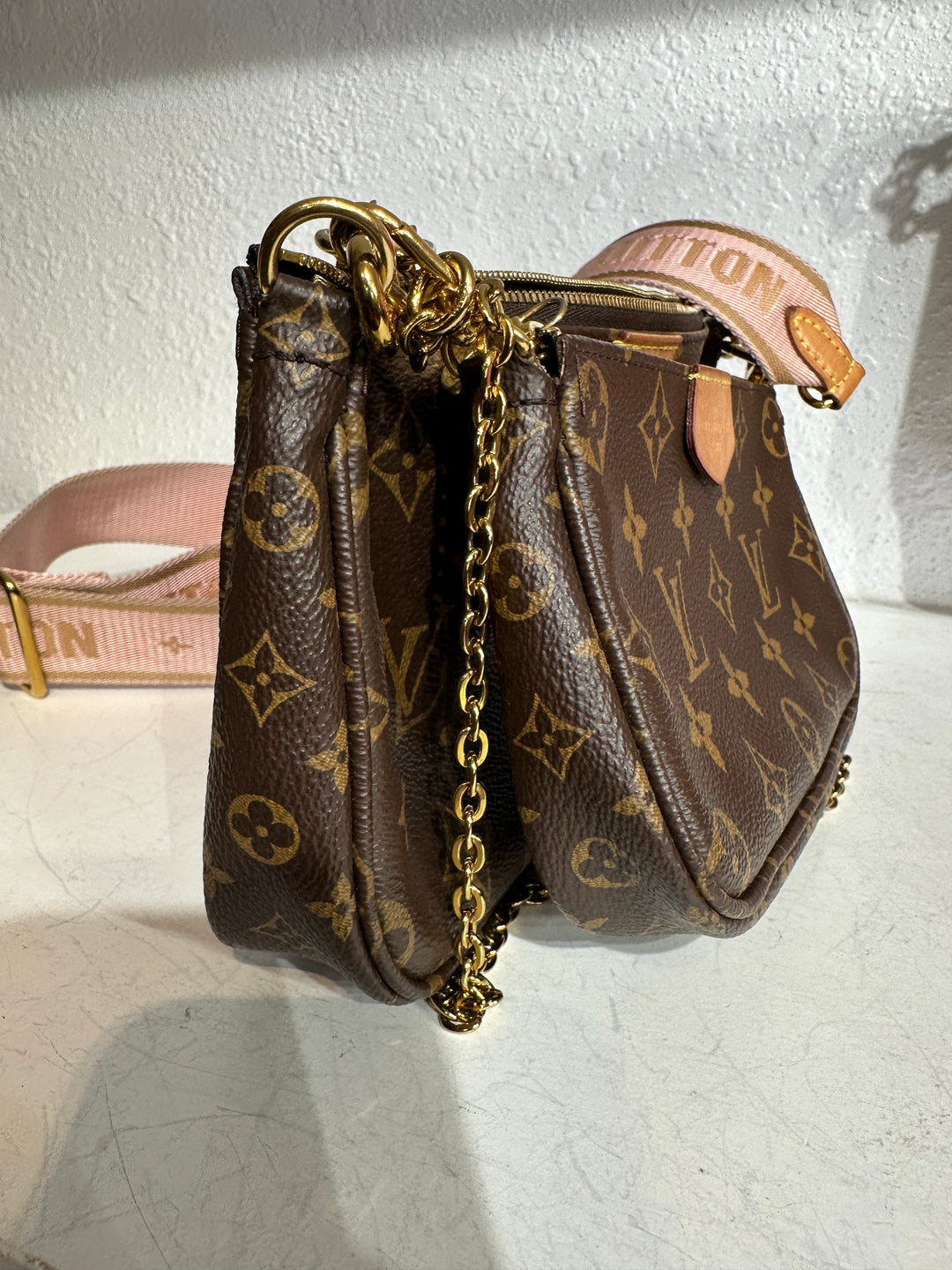 Louis Vuitton Monogram Canvas Multi Pochette bundle with mono wallet