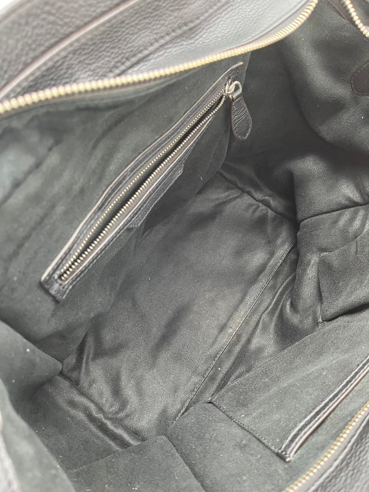 Pre-Owned Celine Black Leather Mini Luggage Totes Shoulder Bag