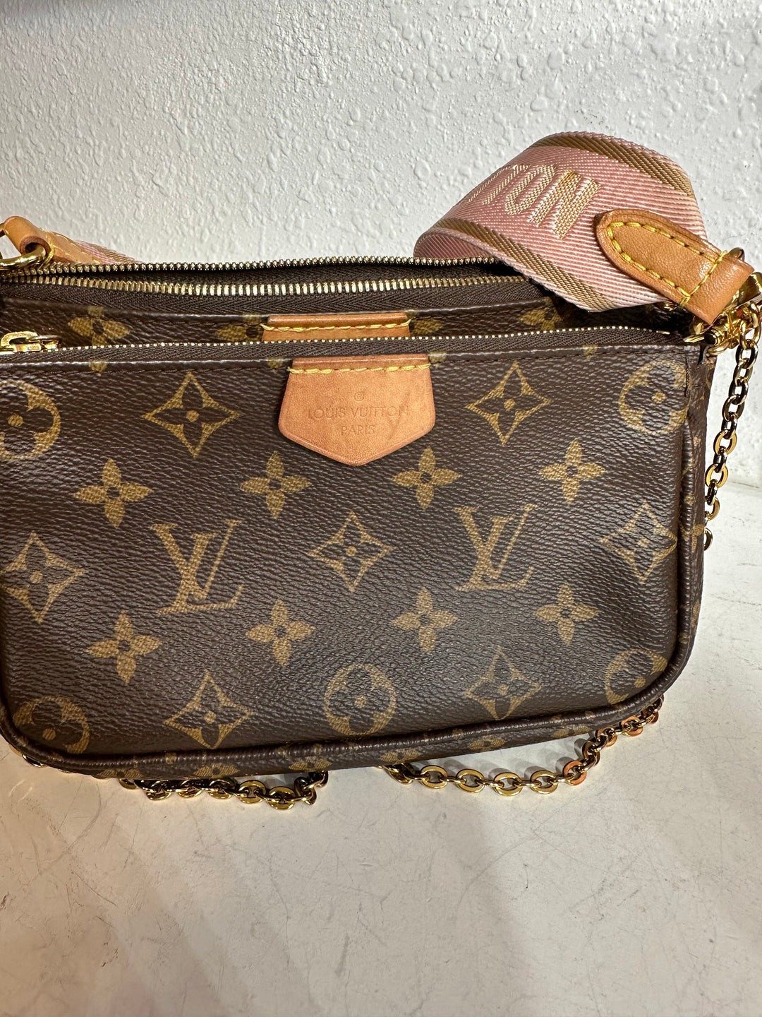 Louis Vuitton Monogram Canvas Multi Pochette bundle with mono wallet