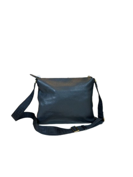 Preloved Versace Black Leather Shoulder Bag Crossbody