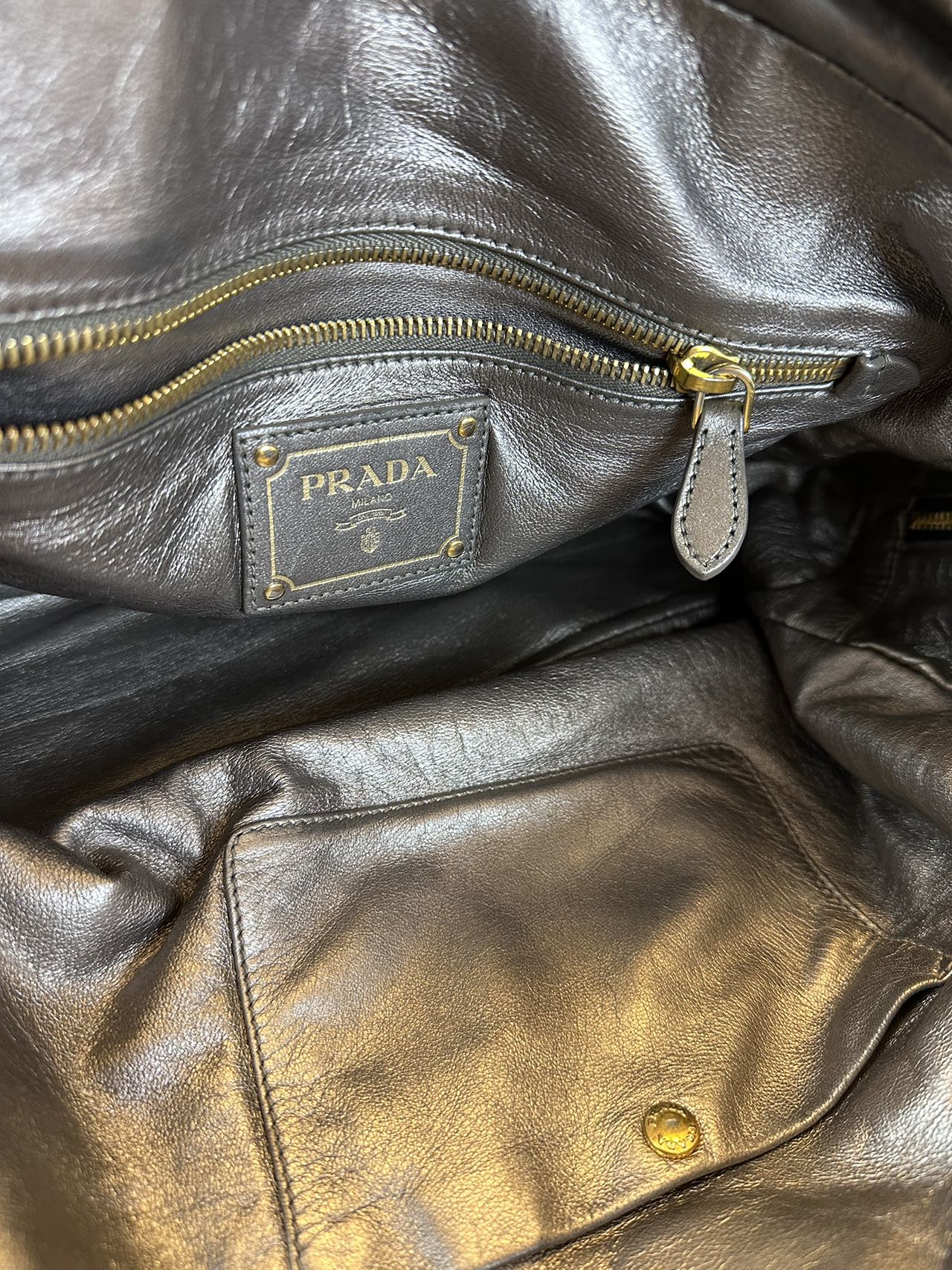 Preloved Prada Leather Satchel Handbag