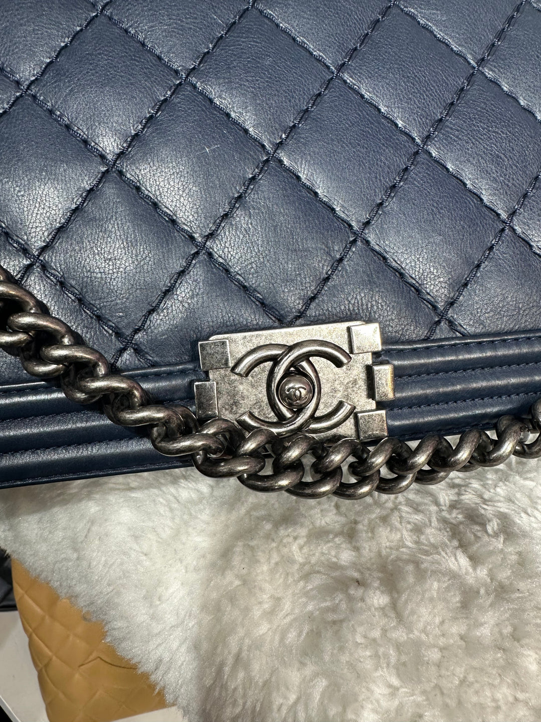 Chanel Navy blue large Bag bag Shoulder bag