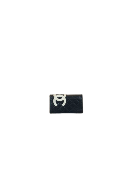 Preloved Chanel CC Logo Black Leather Lambskin Wallet