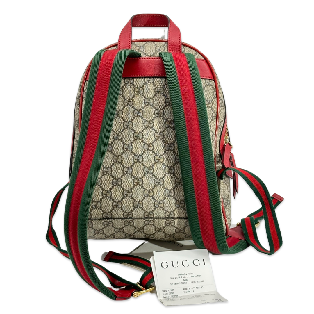 Pre-Owned Gucci GG Logo Printed With Flowers Backpack