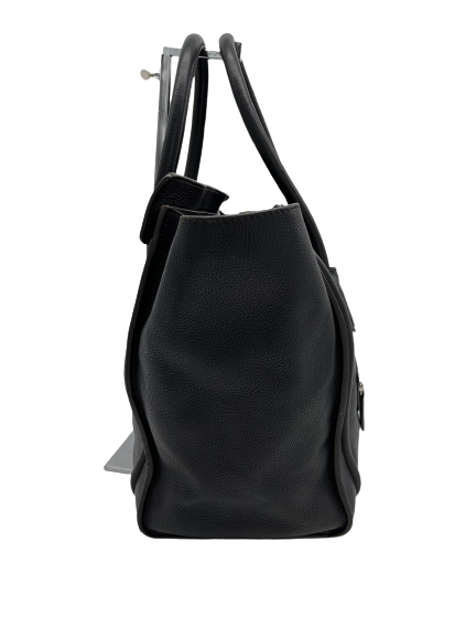 Preloved Celine Black Leather Mini Luggage Totes Shoulder Bag
