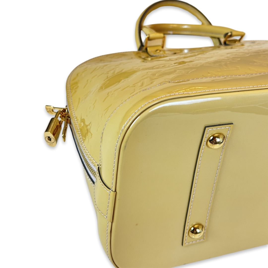 Pre-Owned Louis Vuitton Patent Leather Alma GM Top Handle Bag