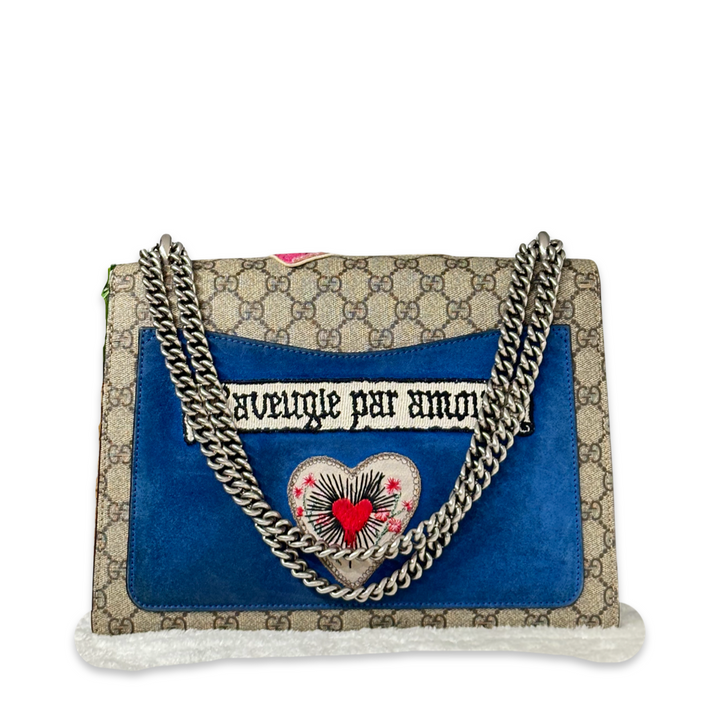 Pre-Owned Gucci GG Logo Supreme Large Dionysus Shoulder Bag