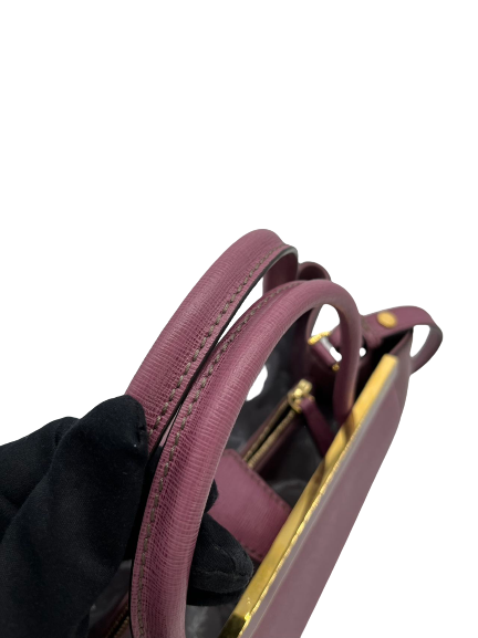 Preloved Fendi Purple Leather 2 Jours Shoulder Bag Satchel