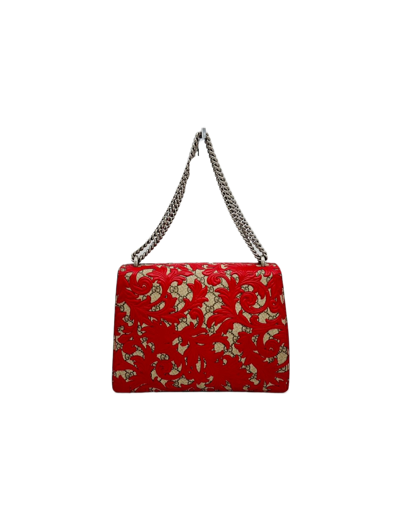 Preloved Gucci GG Logo Supreme with red flowers large Dionysus