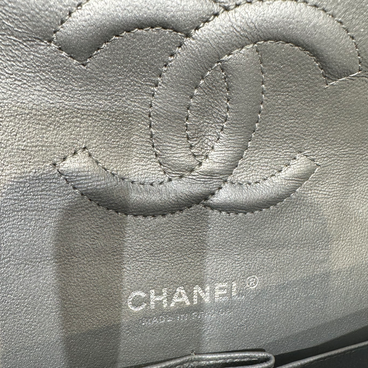 Pre-Owned Chanel Silver Classic Double Flap FC Shoulder Bag