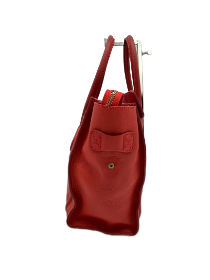 Preloved Celine Orange Leather Mini Luggage Totes Shoulder Bag Satchel