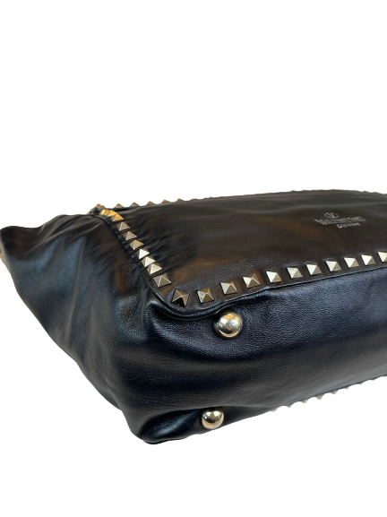 Preloved Valentino Black Leather RockStud Shoulder Bag Crossbody