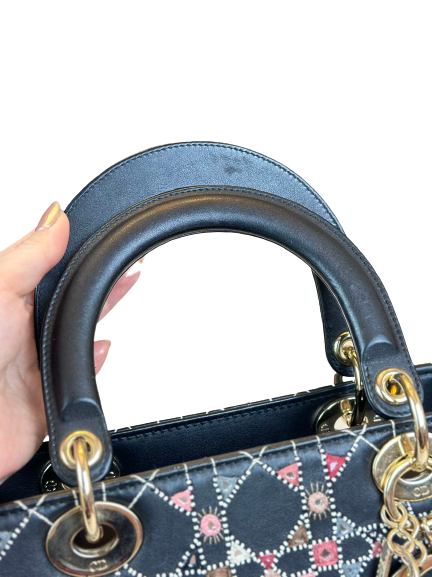 Preloved Christian Dior Medium Lady Dior Satchel Handbag