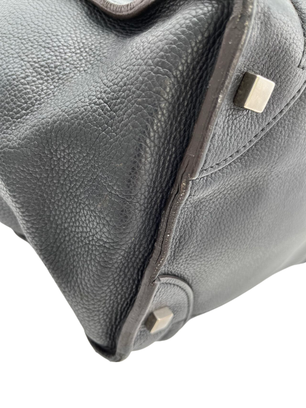 Pre-Owned Celine Black Leather Mini Luggage Totes Shoulder Bag