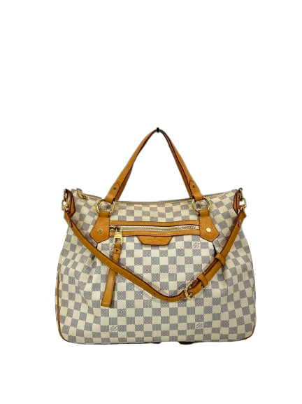 Preloved Louis Vuitton Damier Azur Evora MM Totes Shoulder Bag