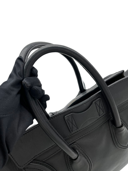 Preloved Celine Black Smooth Calfskin Mini Luggage Totes