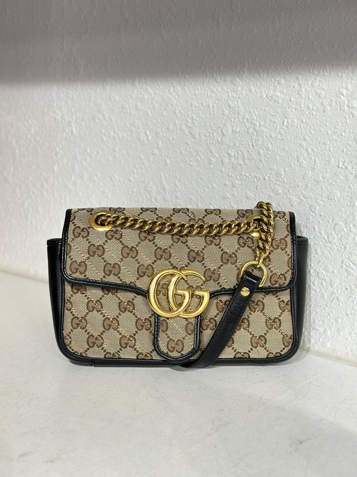 Gucci GG Logo Supreme Small Marmont Shoulder Bag